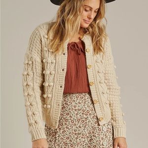 Rylee + Cru womens bobble cardigan sz medium
